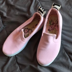Pink platform shoes